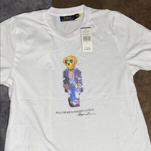 Polo by Ralph Lauren White Tee with Bear Design